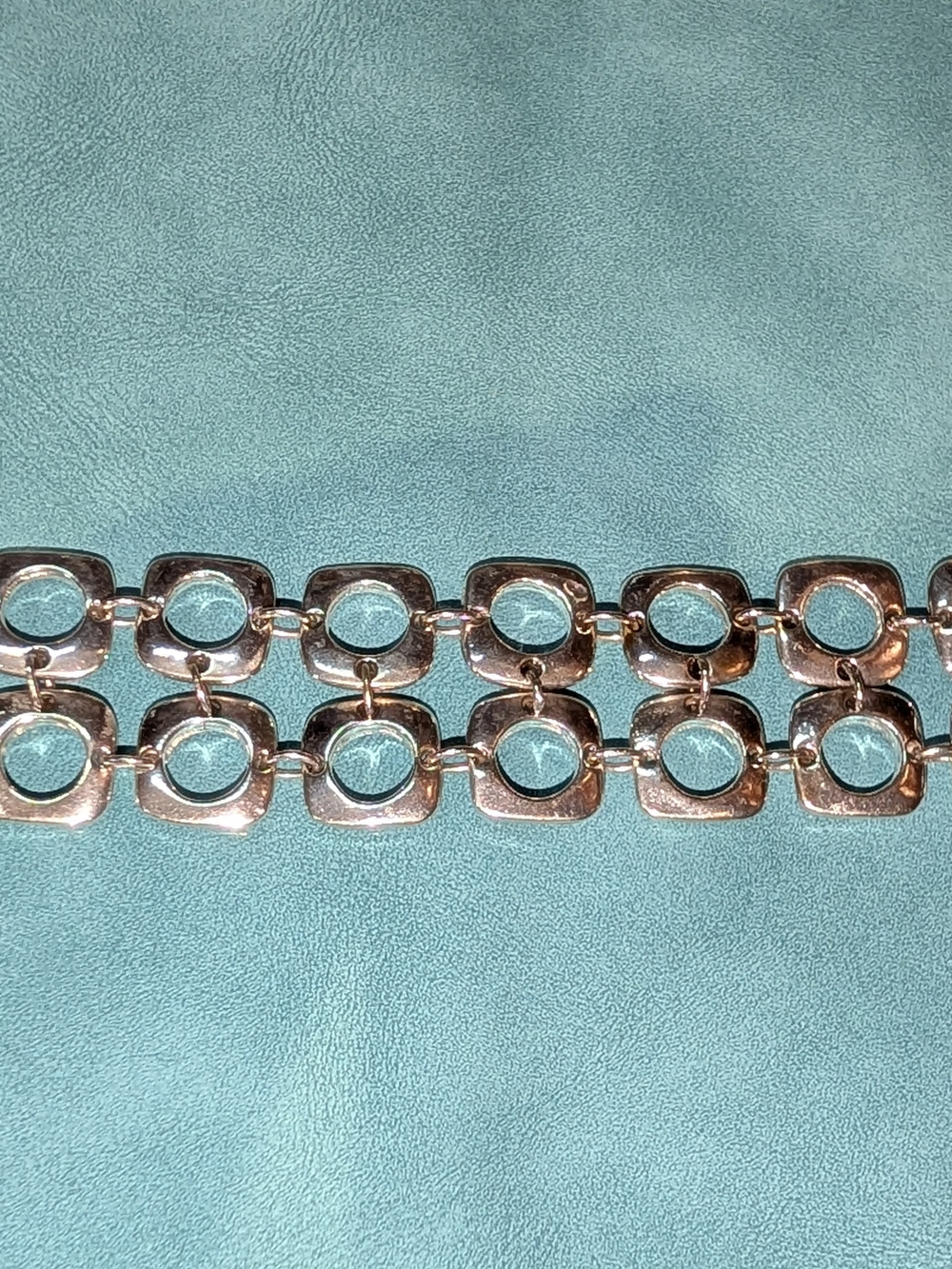 Classic Cushion Square Sterling Link Bracelet
